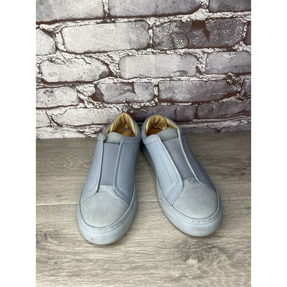 Alma Mater Blue Leather Slip On Casual Sneakers Shoes Women’s Sz 37EU/6.5M US - Picture 13 of 16